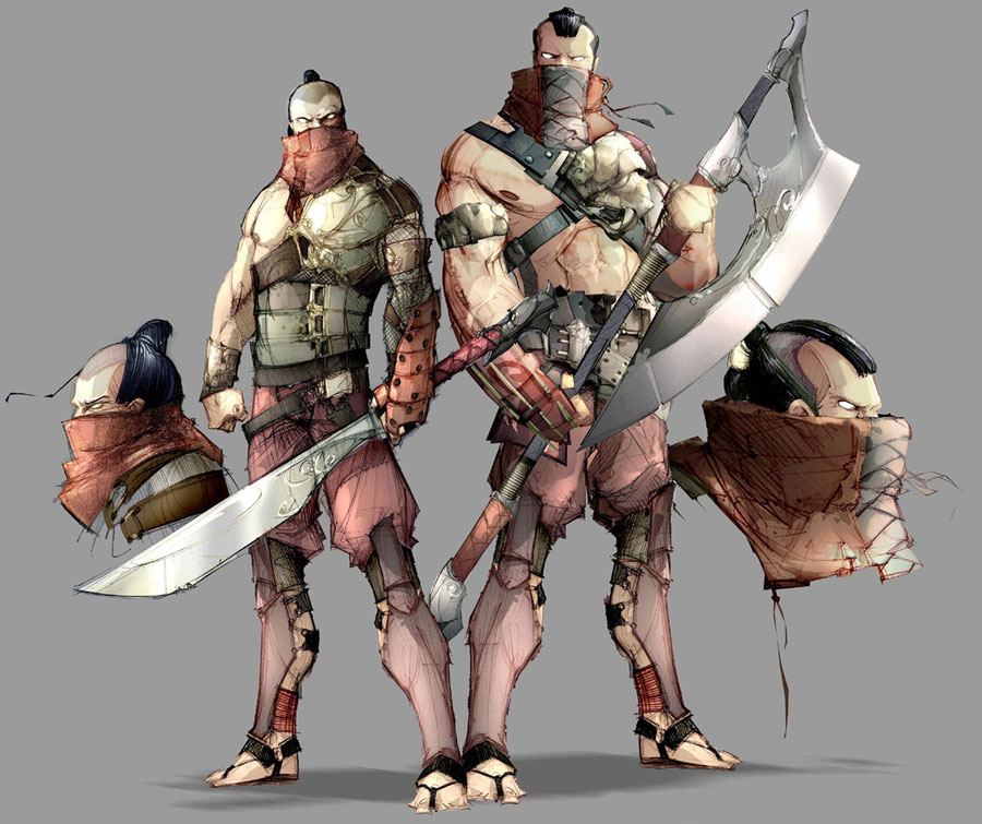 Enemy Soldiers Art from Heavenly Sword