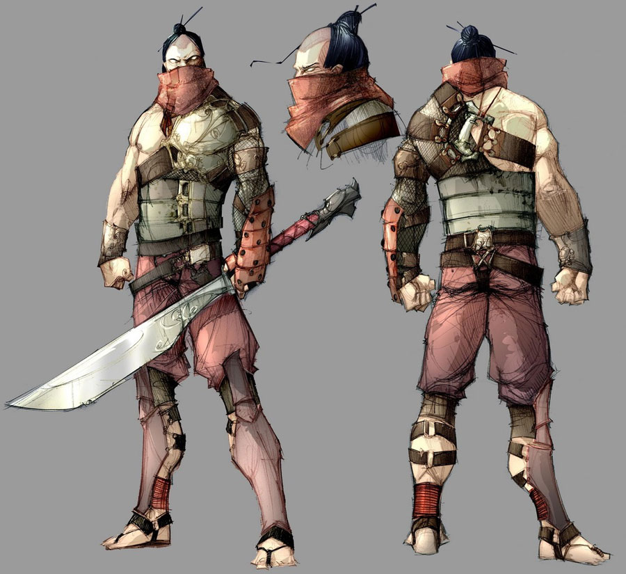 Swordsman Concept Art from Heavenly Sword
