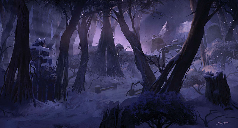 Forest Environment Art from Heavenly Sword