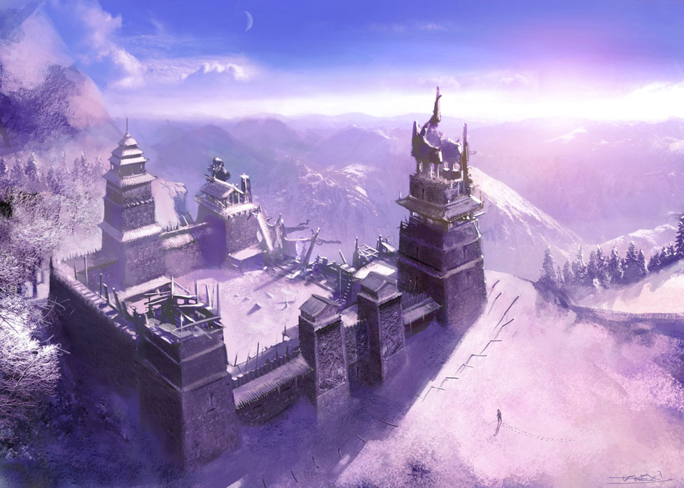 Snow Fort Overlook Art from Heavenly Sword