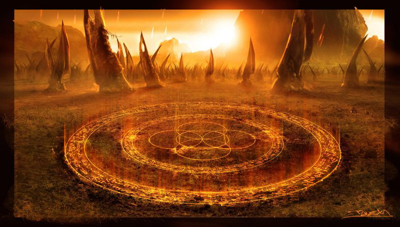 Magic Circle Concept Art from Heavenly Sword