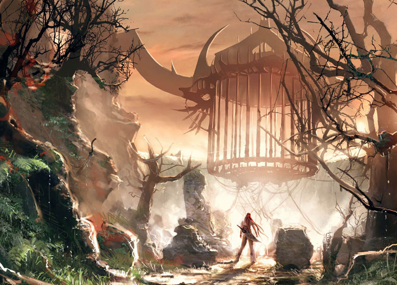 Cage Concept Art from Heavenly Sword