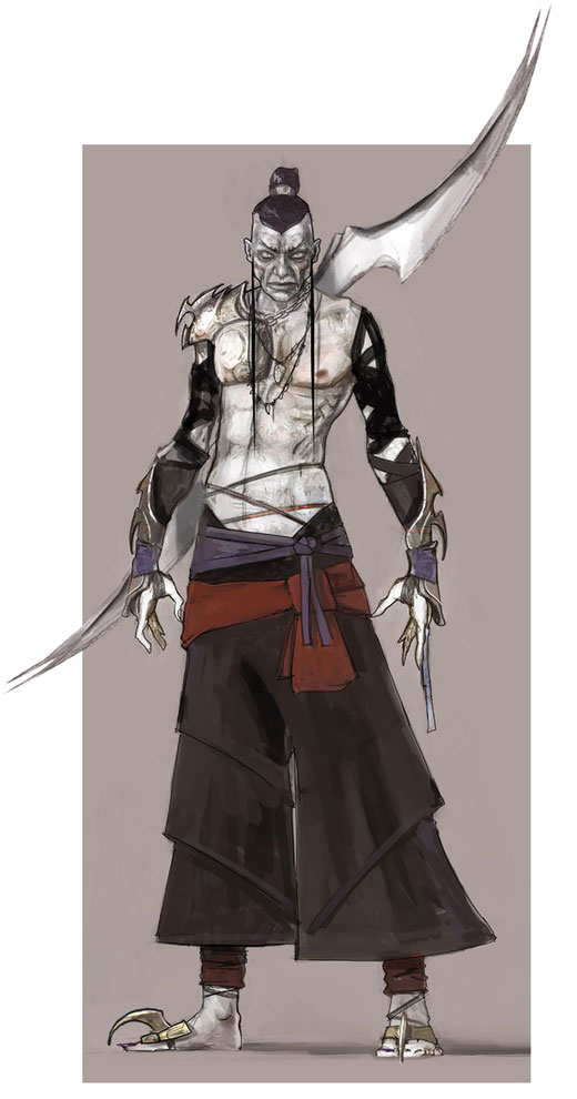 Flying Fox Concept Art from Heavenly Sword