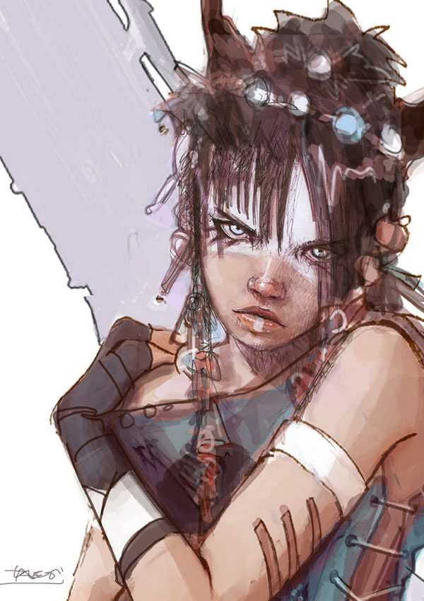 Kai Portrait Art from Heavenly Sword