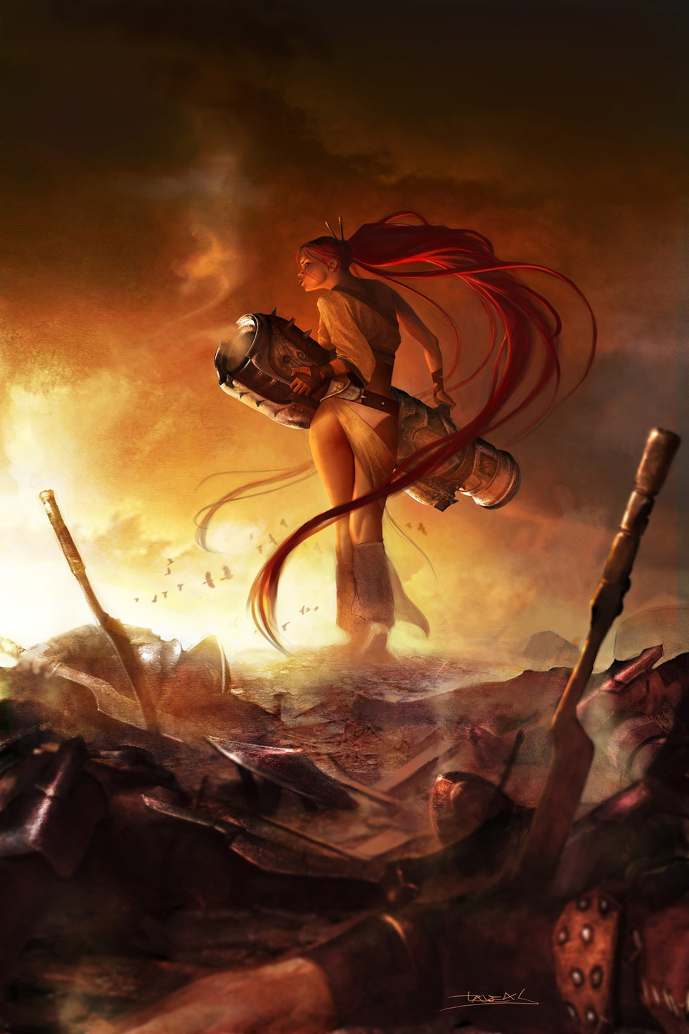 Nariko Cannon Promotional Art from Heavenly Sword