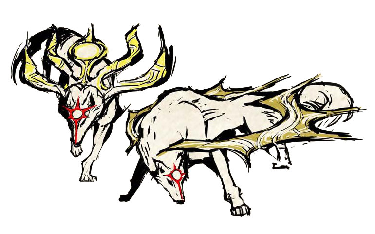 Amaterasu Early Concept Idea from Okami