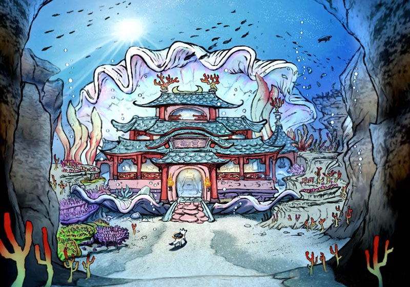 Dragon Palace Art from Okami