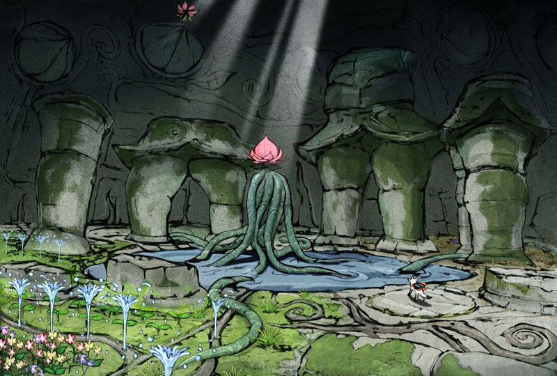 Tsuta Ruins Art from Okami