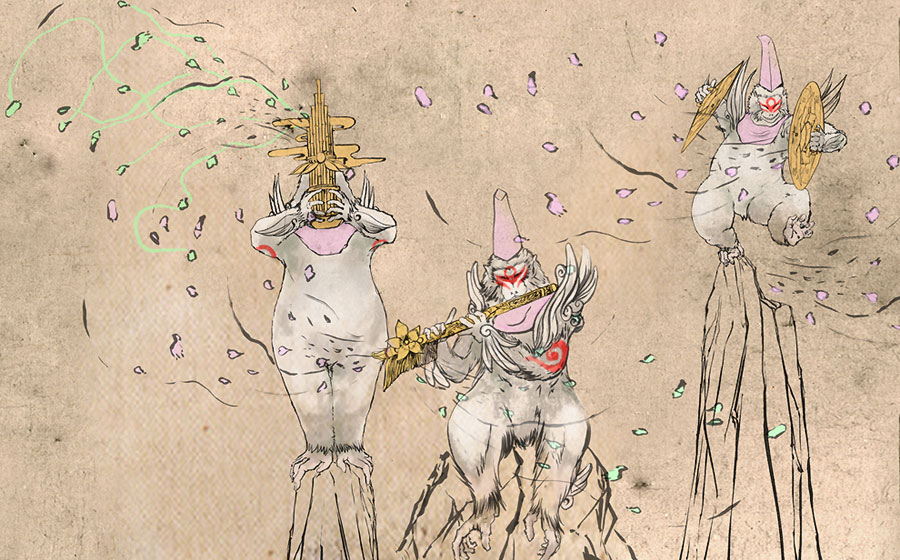Hanagami Celestial Brush Gods Art from Okami