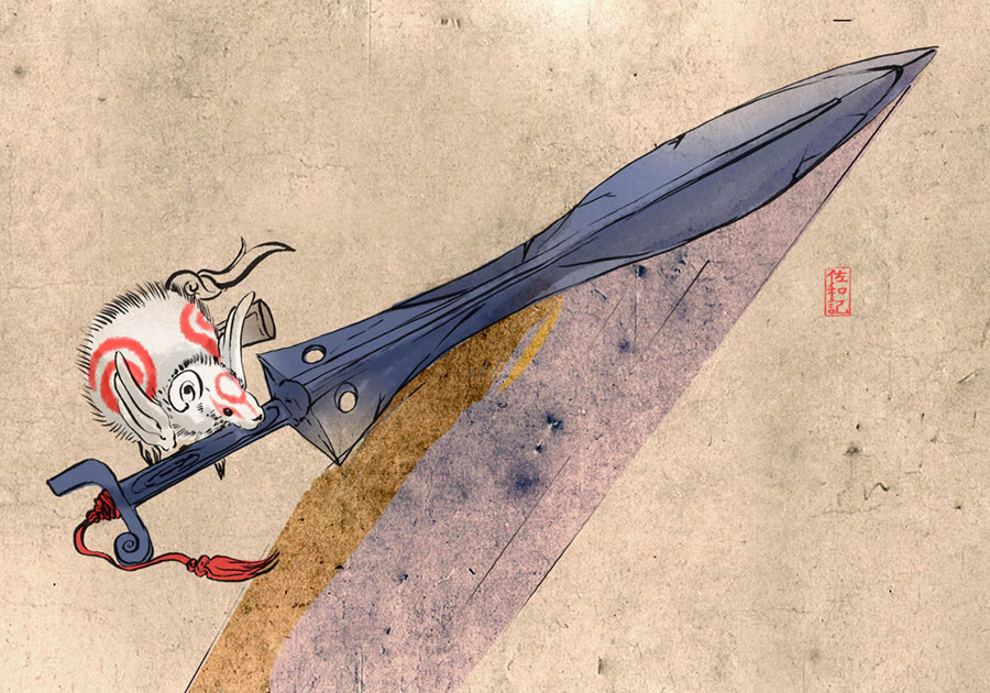 Kasugami Celestial Brush God Art from Okami