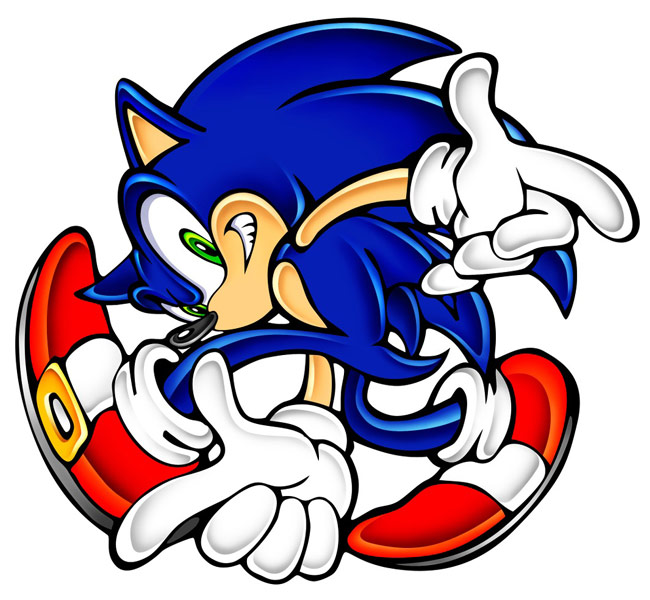 Sonic Posing Art from Sonic Adventure