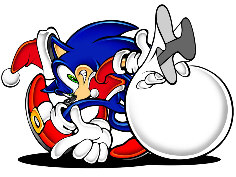 Santa Sonic Art from Sonic Adventure