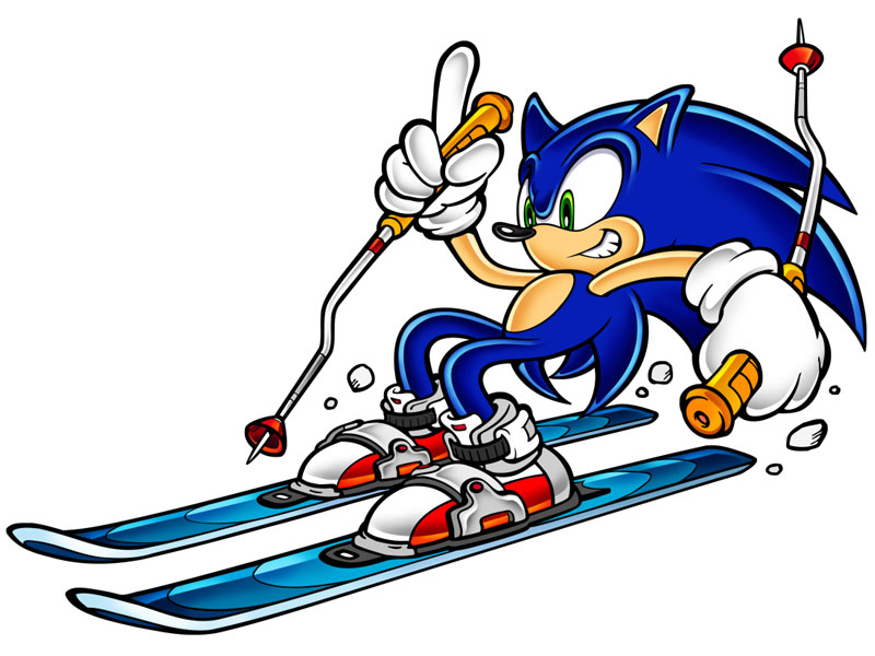 Sonic Skiing Art from Sonic Adventure