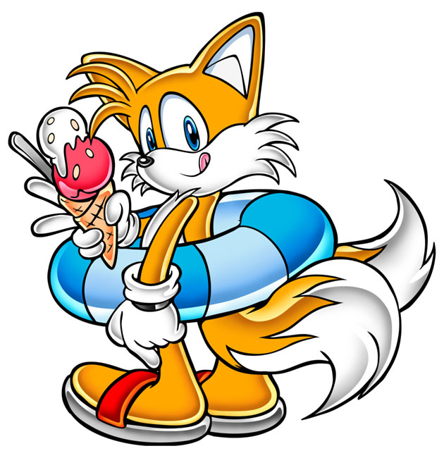Tails & Ice Cream Art from Sonic Adventure