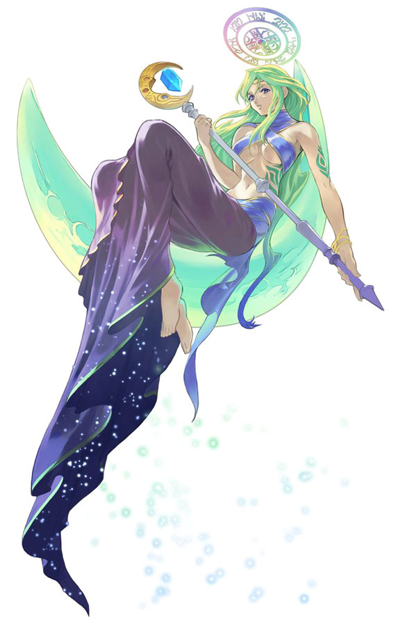 Luna Summon Spirit Art from Tales of Symphonia