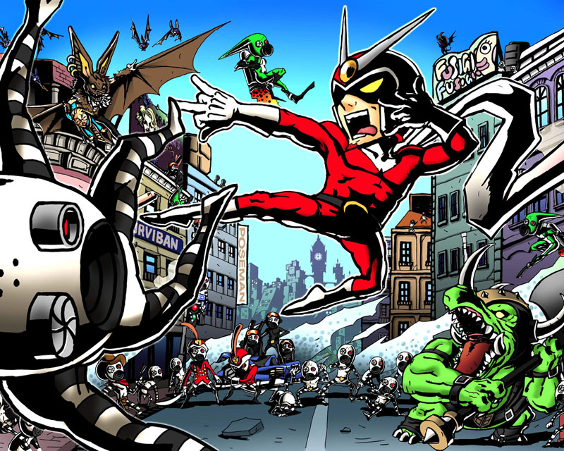 Box Art Illustration from Viewtiful Joe