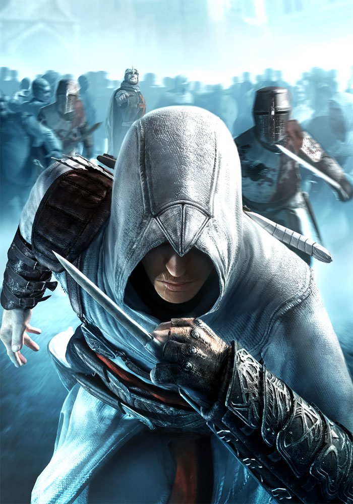 Altair Fleeing Guards Art from Assassin's Creed