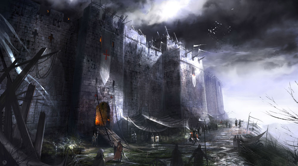 Knights Templar Castle Entrance Art from Assassin's Creed