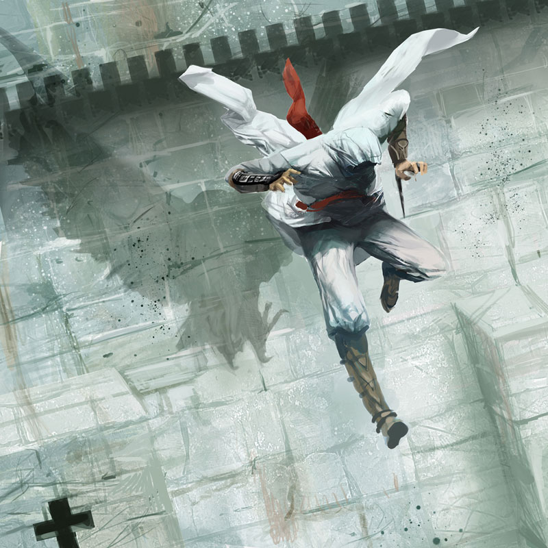 Altair Eagle Shadow Concept Art from Assassin's Creed