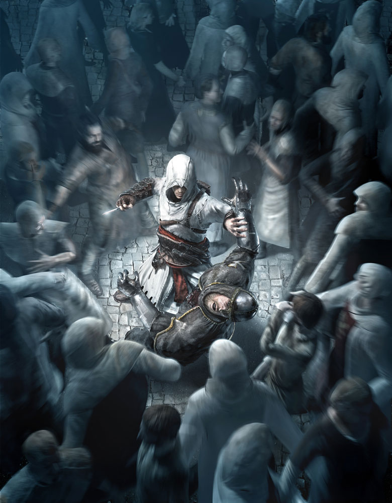Assassination in Crowd Art from Assassin's Creed