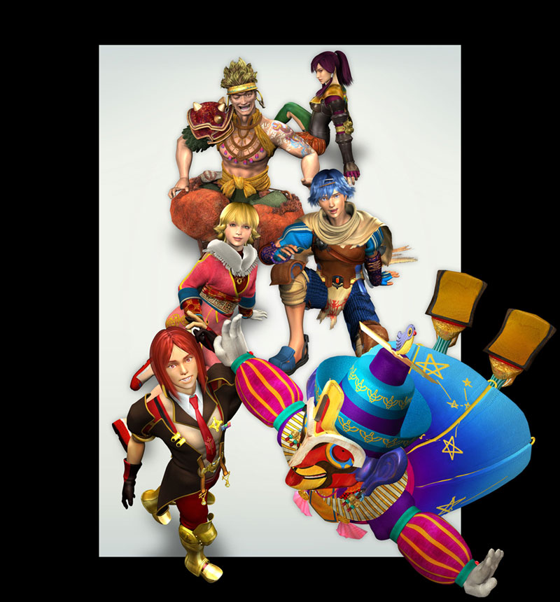 Main Characters Art from Baten Kaitos