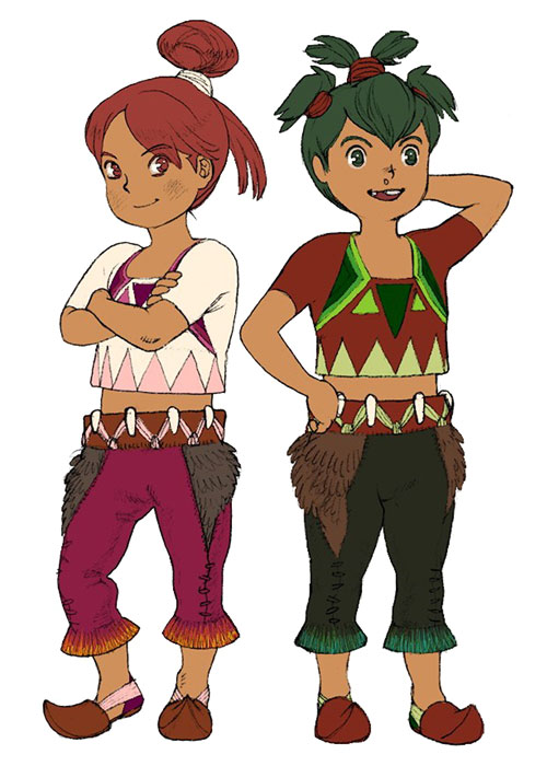 Tik & Wacho Art from Baten Kaitos Origins