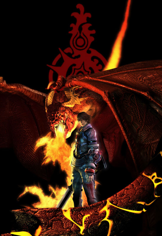 Angelus & Caim Promo Art from Drakengard