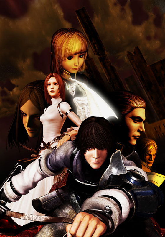 Main Characters Artwork from Drakengard