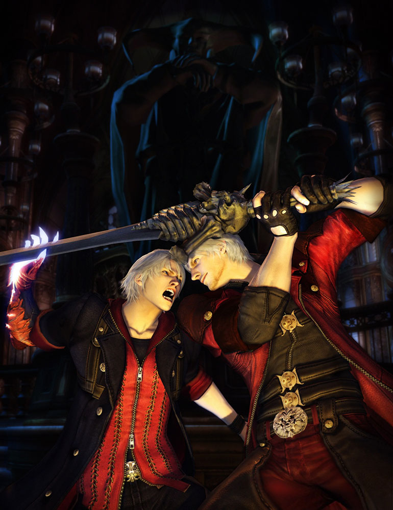 Nero vs Dante Art from Devil May Cry 4