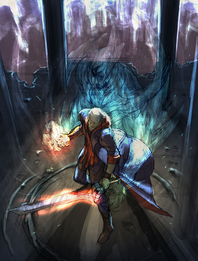 Nero Devil Concept Art from Devil May Cry 4