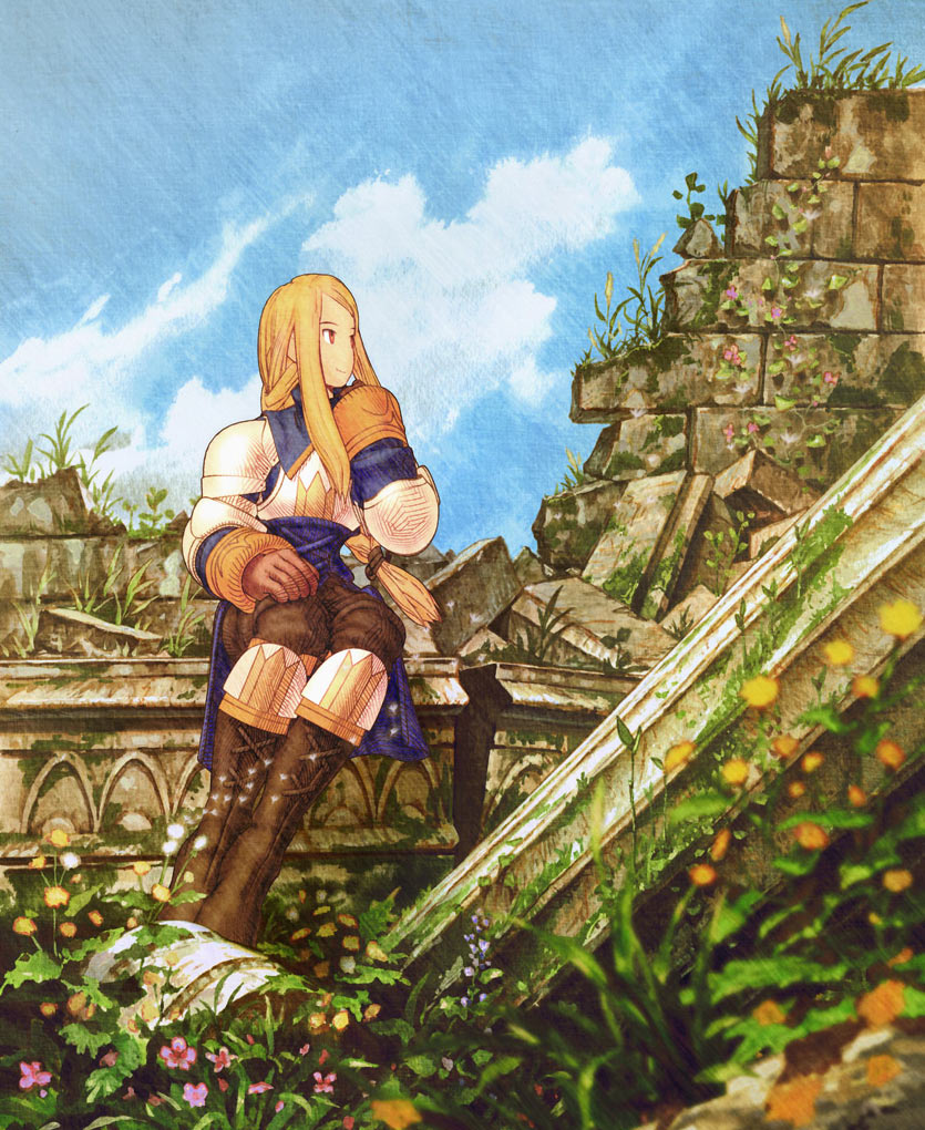 Agrias Among Ruins Art from Final Fantasy Tactics