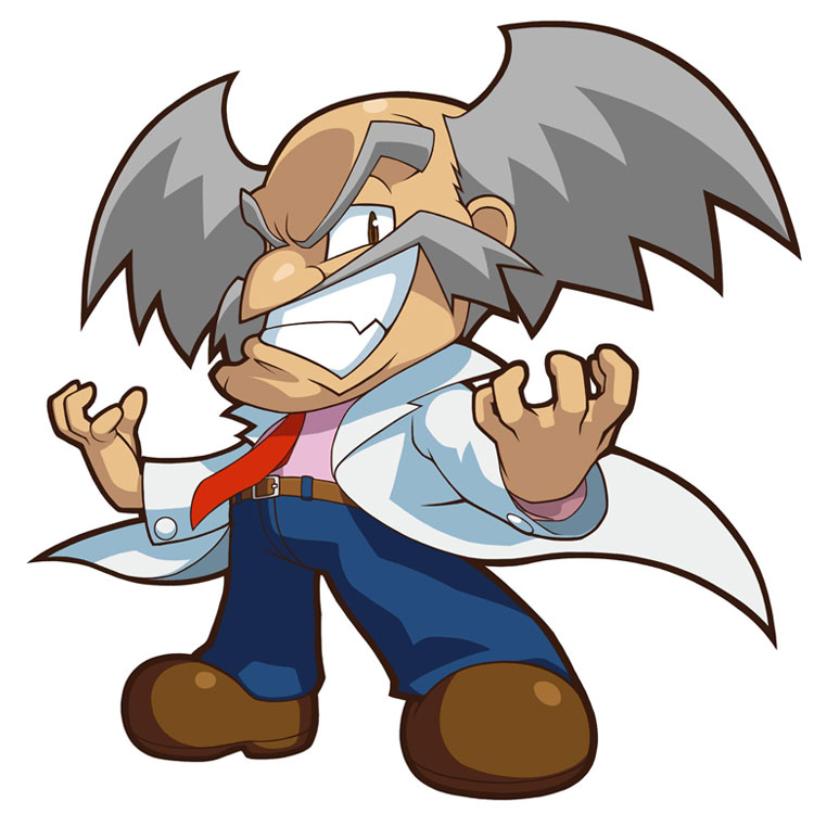 Dr. Wily Art from Mega Man Powered Up