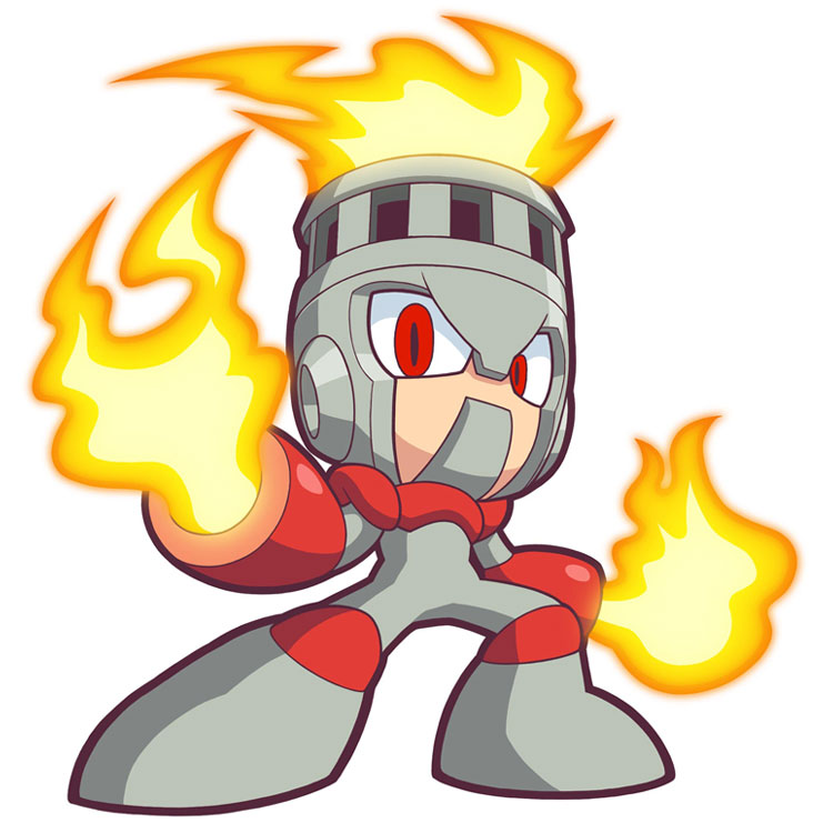 Fire Man Art from Mega Man Powered Up