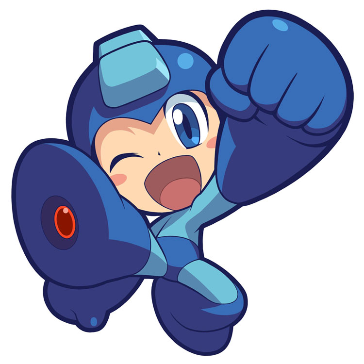 Mega Man Concept Art from Mega Man Powered Up
