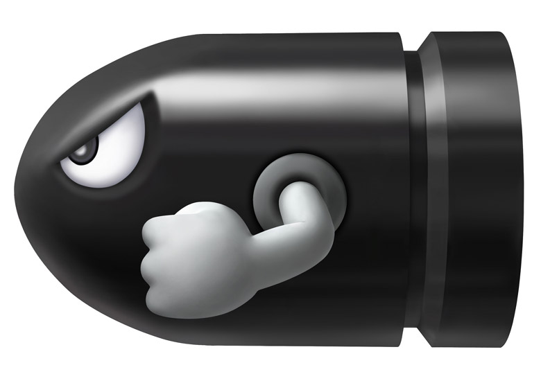Bullet Bill Art from New Super Mario Bros.