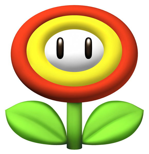 Fire Flower Art from New Super Mario Bros.