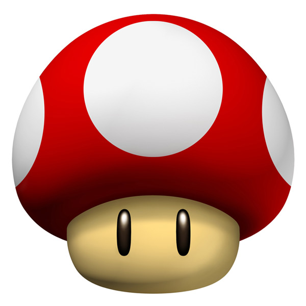Super Mushroom Art from New Super Mario Bros.