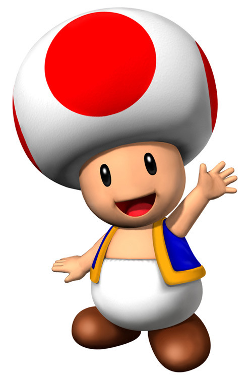 Toad Art from New Super Mario Bros.