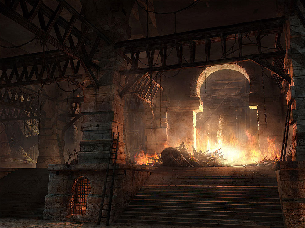 Fire Concept Art from Prince of Persia: The Two Thrones