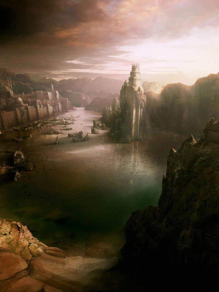 Ruined Ships in Harbor Art from Prince of Persia: The Two Thrones