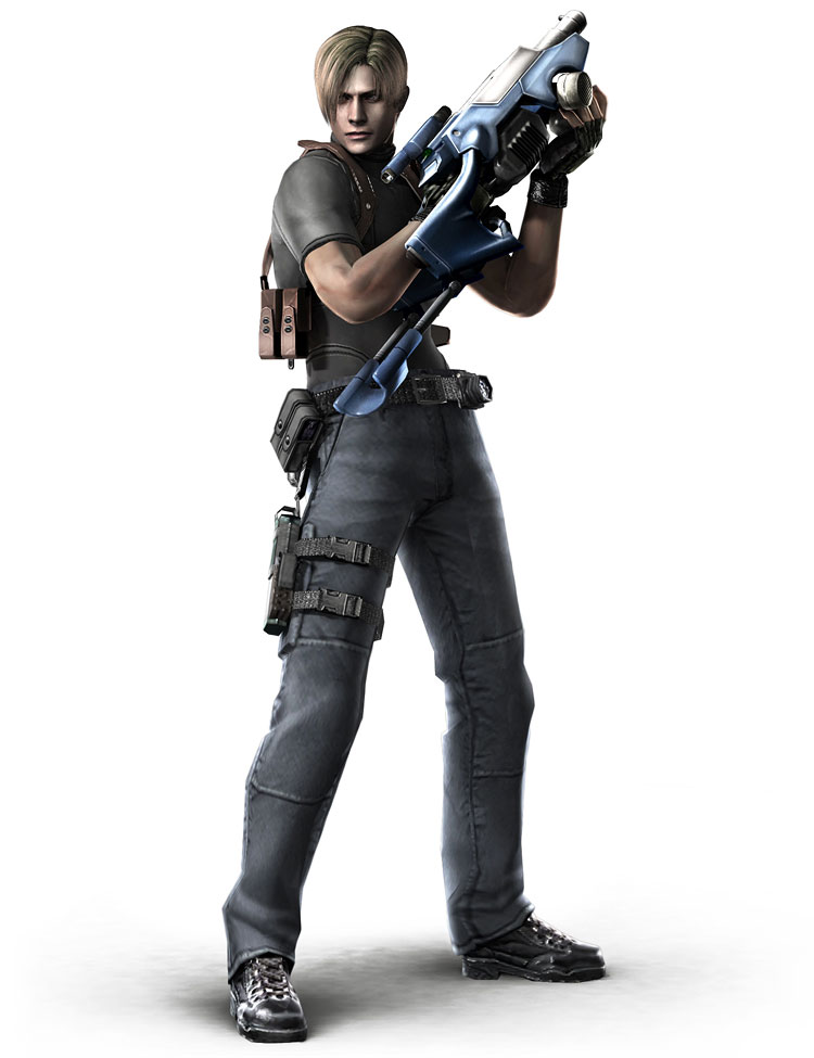 Leon & Plaga Removal Laser 412 Art from Resident Evil 4