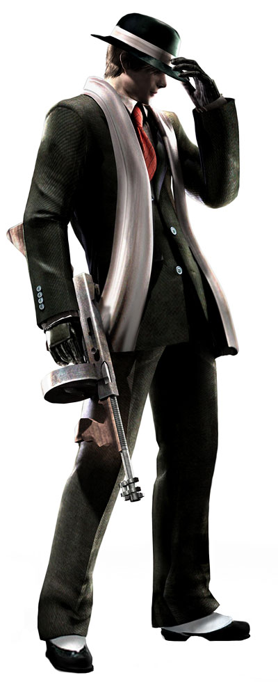 Leon Gangster Costume Art from Resident Evil 4