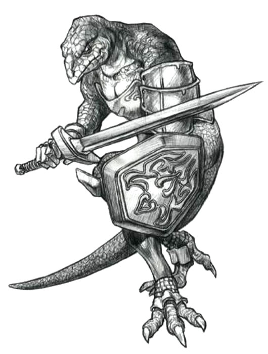 Lizardman Sketch from Soulcalibur