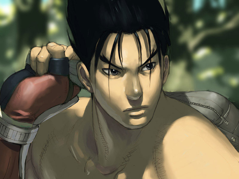 Jin Face Concept Art from Tekken 5
