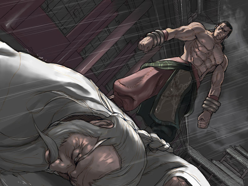 Feng Wei Concept Art from Tekken 5