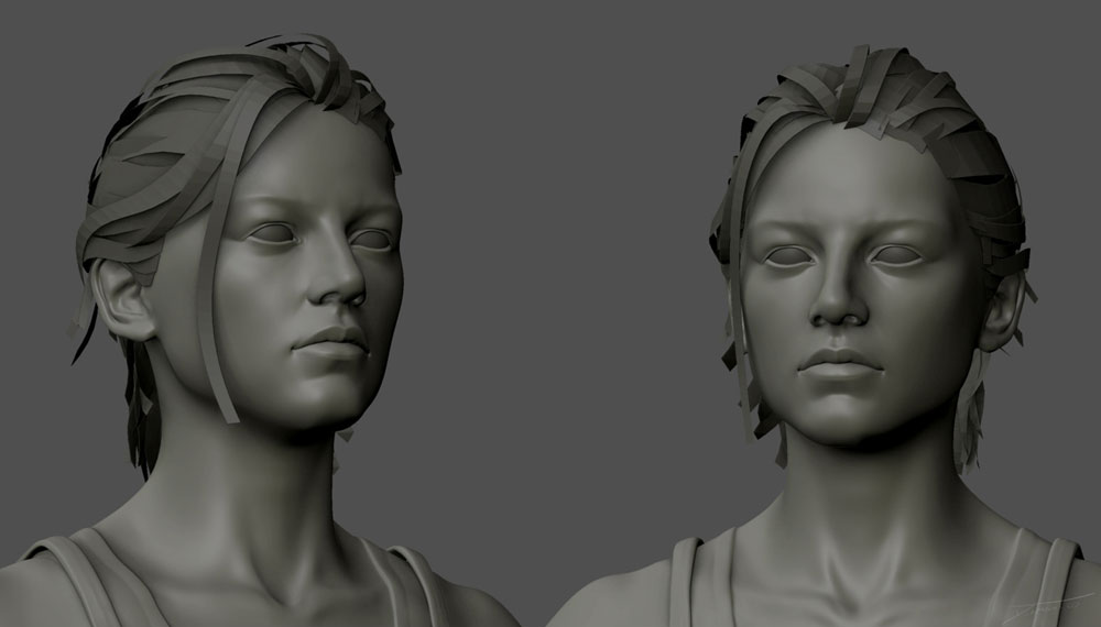Elena Fisher Face Model Art from Uncharted: Drake's Fortune