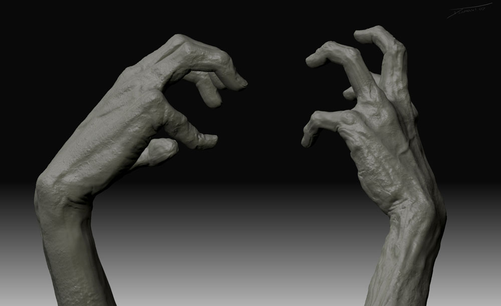 Mummy Hands Model Art from Uncharted: Drake's Fortune