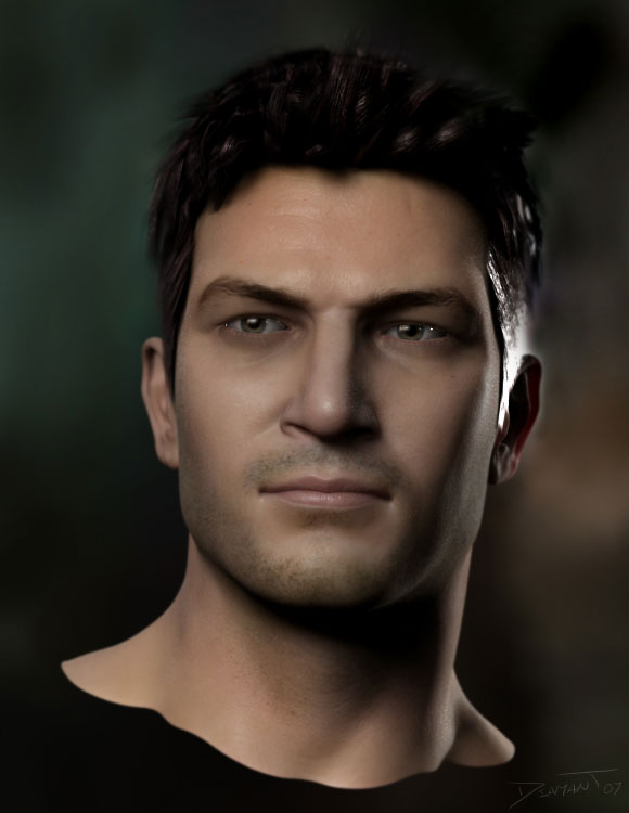 Nathan Drake Face Art from Uncharted: Drake's Fortune