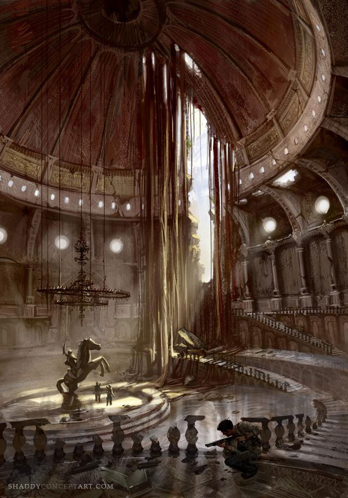 Customs House Rotunda Art from Uncharted: Drake's Fortune