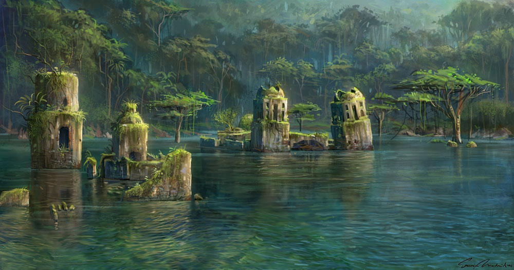 Drowned City Art from Uncharted: Drake's Fortune